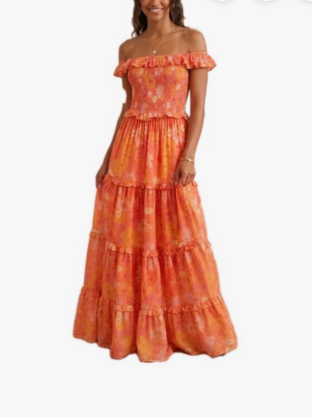 Anthropologie Tiered Maxi Dress